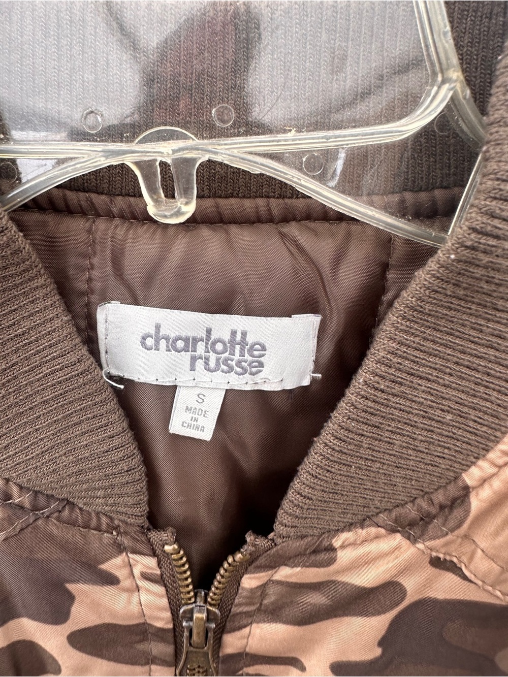 Charlotte Russe Men's Camouflage Bomber Jacket - Olive & Tan - Picture 2 of 5